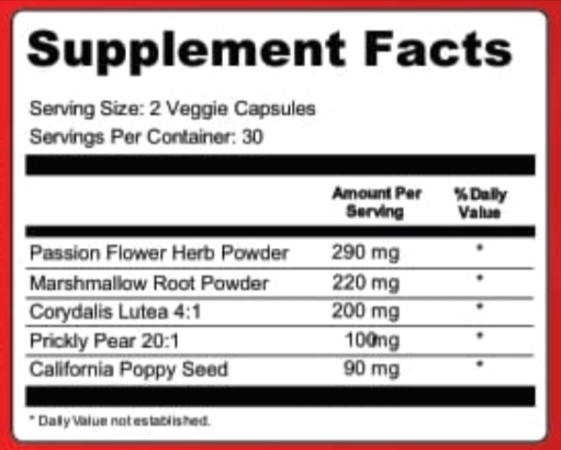 Nervogen Pro Supplement Facts