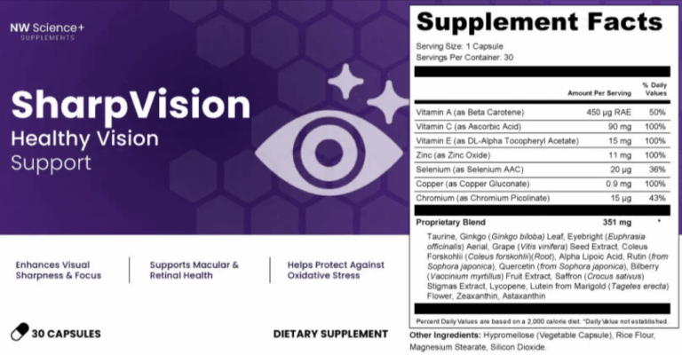 SharpVision-Supplement-Facts