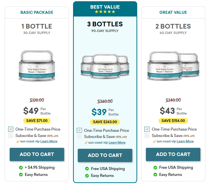 Total Night Cream Price