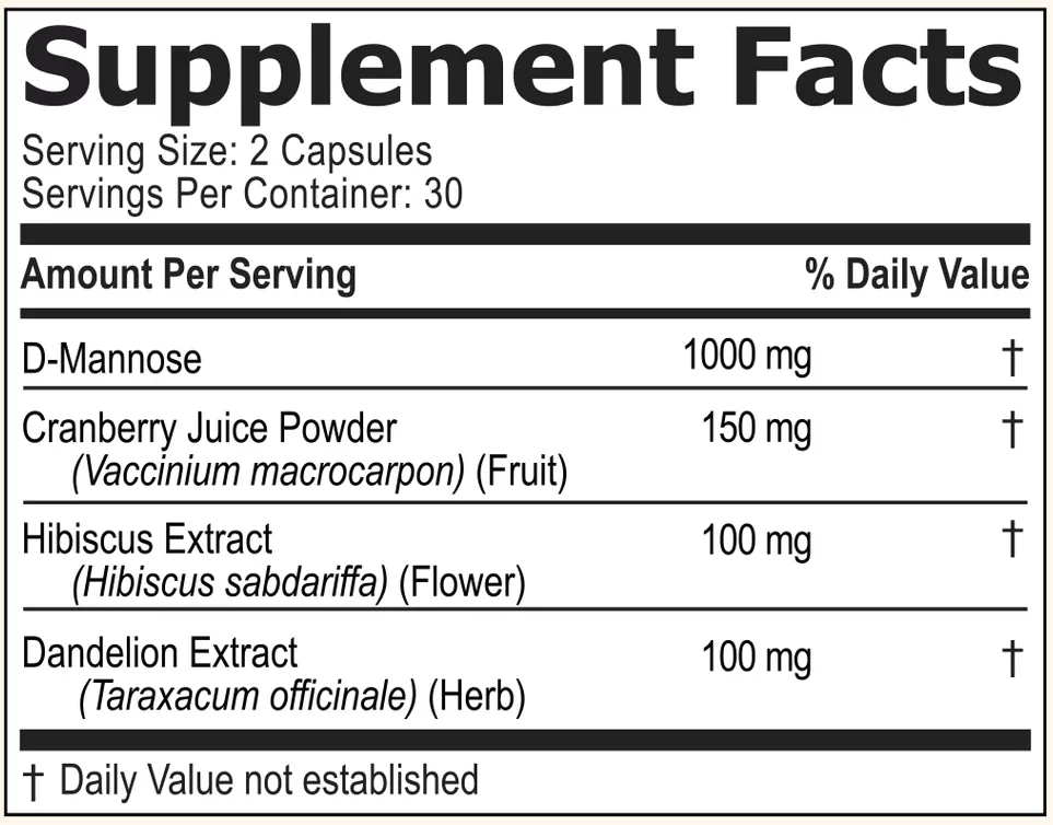UroFresh Supplement Facts